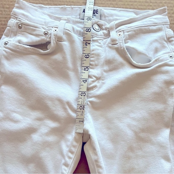AGOLDE ankle skinny distressed jeans, white, size 26 - Picture 8 of 12